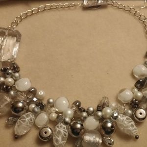 Chunky Necklace Choker White HandKrafted Jewelry